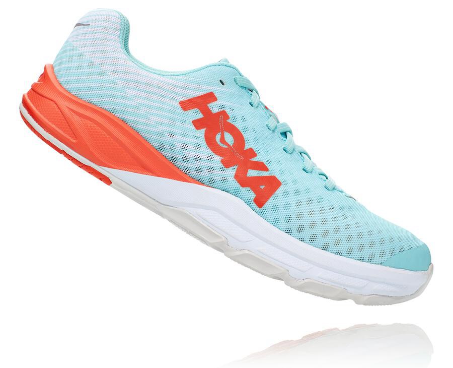 Tenis Hoka One One Feminino Azuis - Evo Carbon Rocket - 815-KZAWPJ